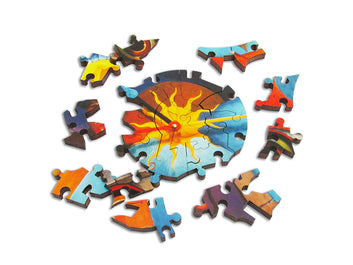 omasz Pietrzyk Clocks Double-Sided Wooden Jigsaw Puzzle