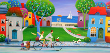 Iwona Lifsches Afternoon Ride Wooden Jigsaw Puzzle