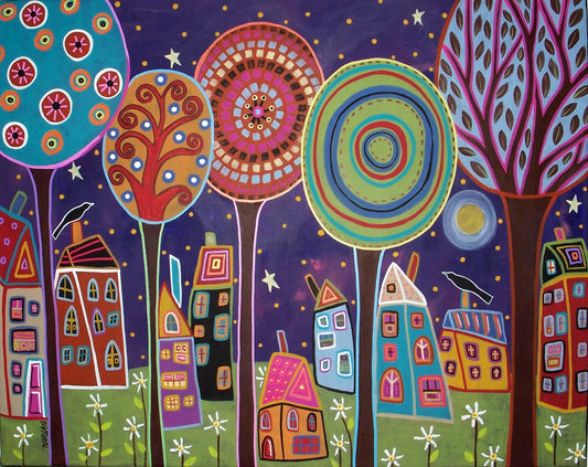 Karla Gerard Holzpuzzle „Night Village“