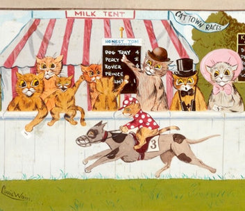 Louis Wain - Holzpuzzle „Cat Town Races“