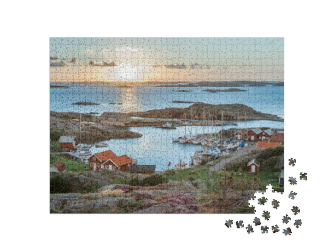 Fishing Harbor of Swedish Skerry Island of Ramsoe
