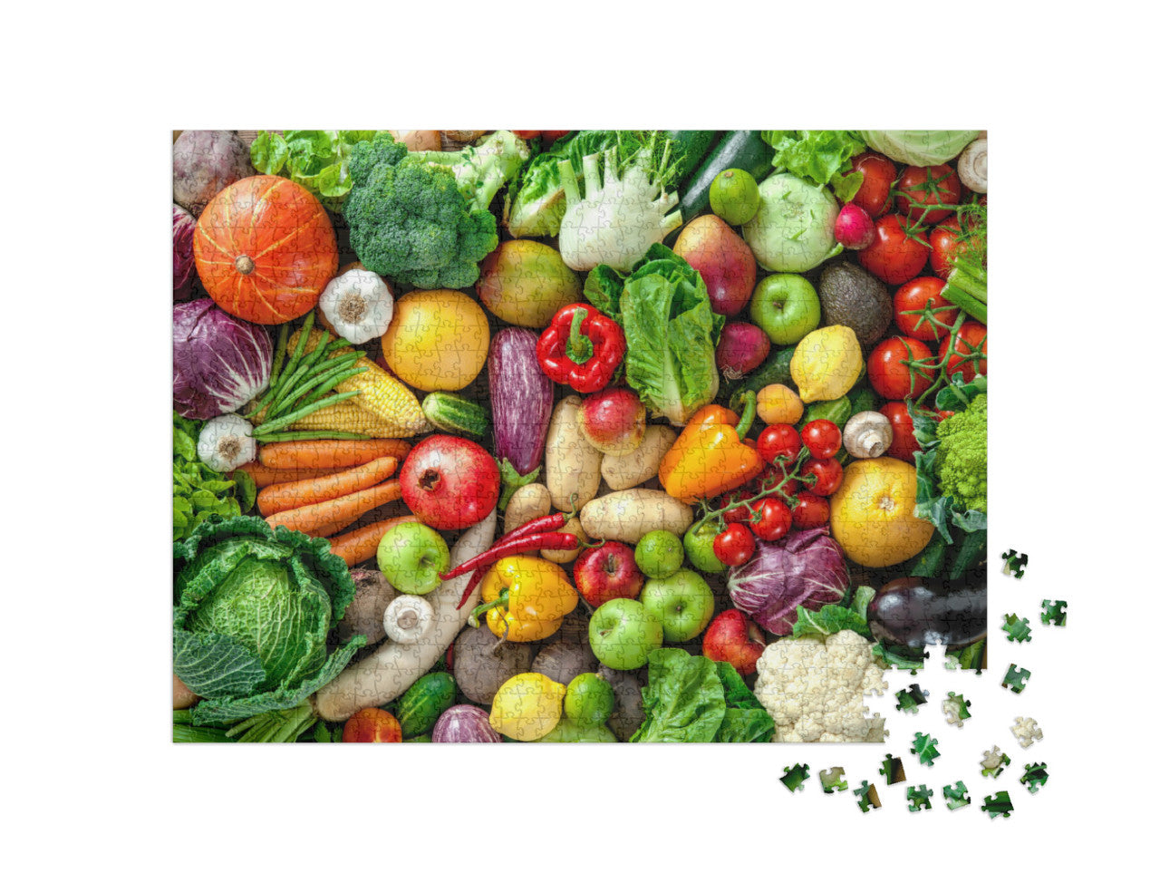 Sortiment an frischem Obst und Gemüse
