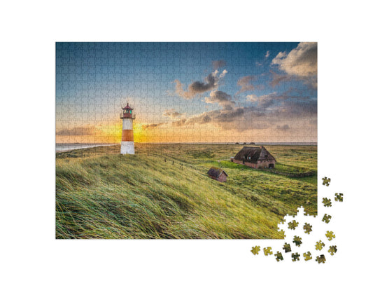 Sunrise At Lighthouse in List on the Island of Sylt